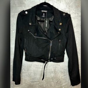 Black Suede Moto Jacket
